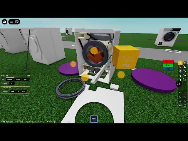 Dangerous Candy washing machine destruction Roblox