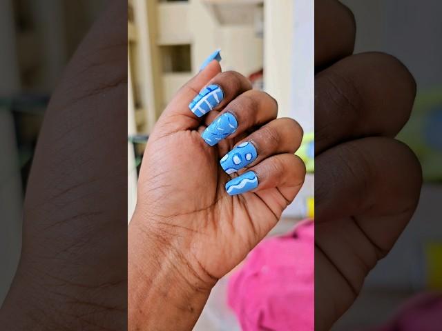 1st time trying Nail Art ...WOW  Rate this nail art ?/10  #shorts #youtubeshorts #trending #art