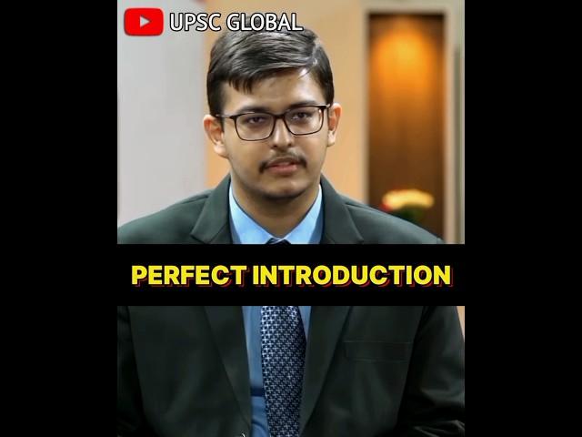 Tell us something about yourself? | UPSC interview Ashutosh Kumar #mockinterview #shorts #upscglobal