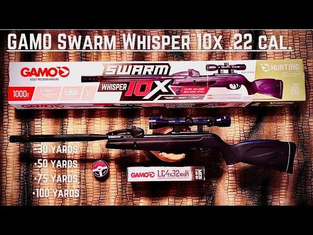 Gamo Swarm Whisper 10X .22 cal. air rifle!  In-depth field review at 30, 50, 75, and 100 yards!