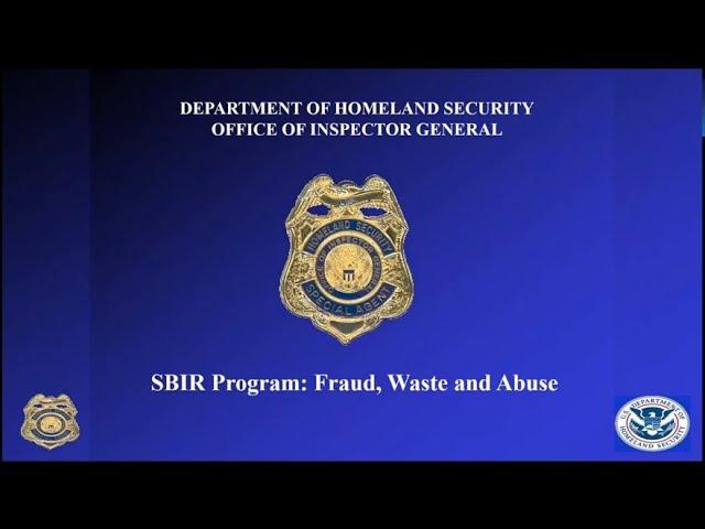 SBIR Program: “Fraud, Waste and Abuse”