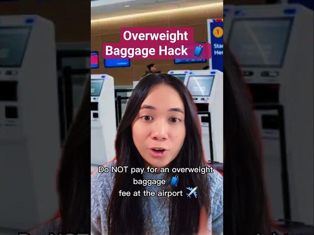 Overweight Baggage Hack  #flight #overweightbaggage #Flighthack #lifehacks #clever