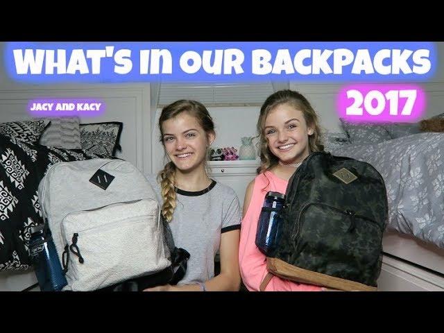 What's In Our Backpacks ~ Back to School 2017 ~ Jacy and Kacy