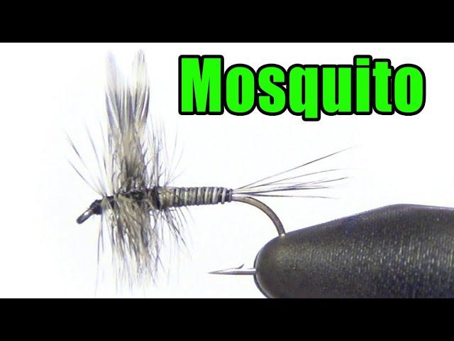 Mosquito Fly Tying - Best Classic Dry Fly For Brook Trout & Beaver Ponds