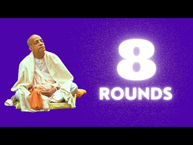 Srila Prabhupada Chanting Japa 8 rounds (7.15 mins each round)