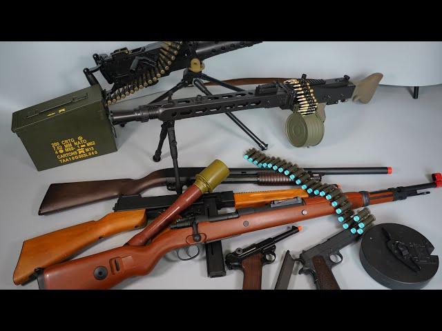 WW2 Toy Gun Weapon - MG42-Luger P08-Colt M1911-M1 Thompson-Airsoft Gun-Realistic Toy Guns Collection