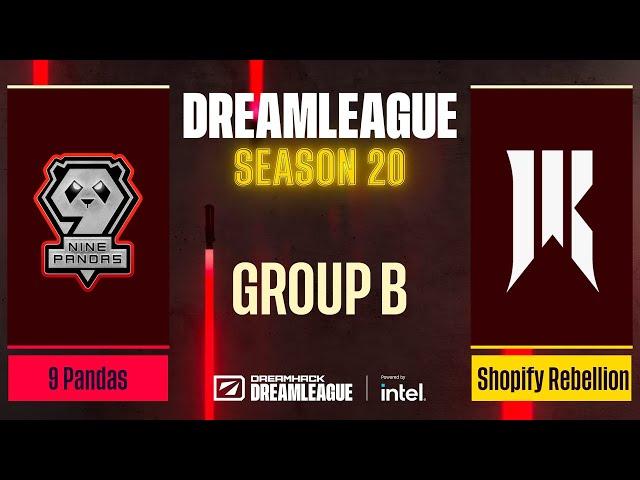 Dota2 - 9 Pandas vs Shopify Rebellion - Game 1 - DreamLeague Season 20 - Group B