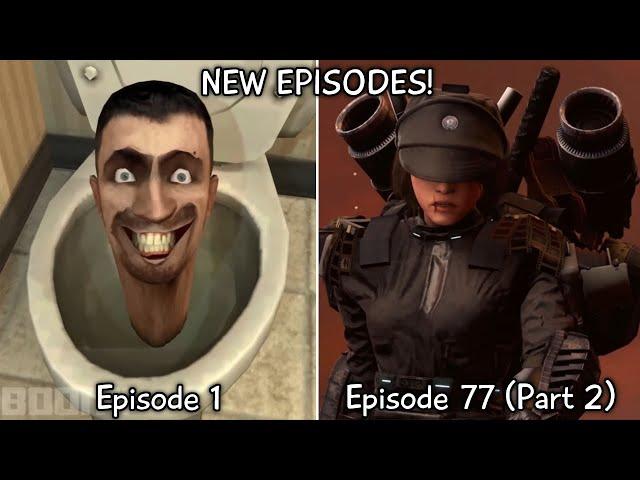 Skibidi Toilet 1 - 77 Part 2 All Episodes (60 FPS REMASTERED) Upgraded Plunger Woman (Episode 77)