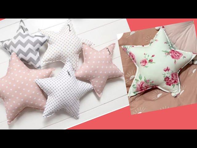 DIY tutorial/Floral star cushion/pillow cover cutting&stiching step by step (super easy to make)