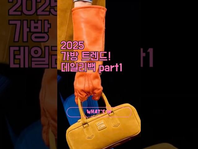 2025 가방 트렌드 데일리백 part1!