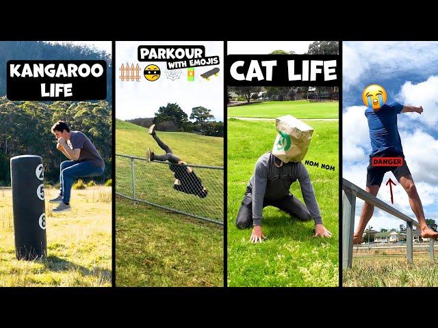 Jiemba Sands Best of Funny Videos Compilation NO.18 (Animal Impressions, Parkour with Emojis + More)