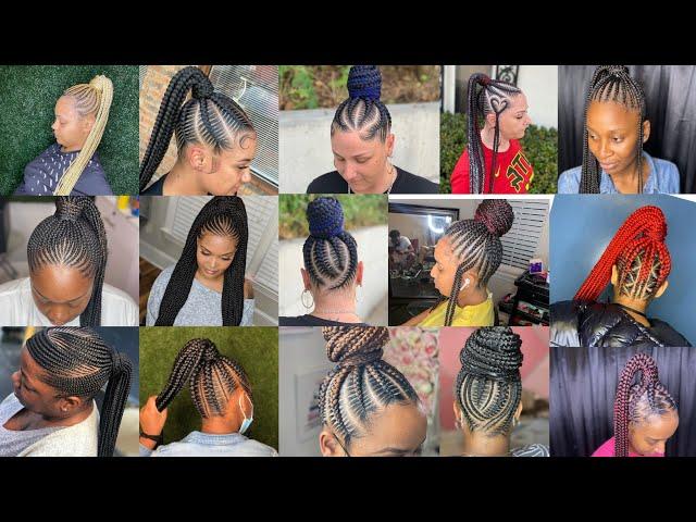 Ghana Weaving / braids ponytails | updo hairstyles/ AkA Shuku Style #latest 