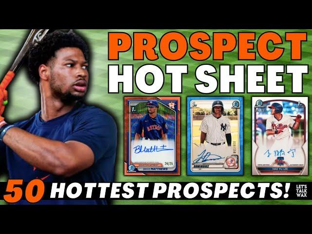 2024 MLB Prospect Hot Sheet #4 | 50 Hottest MiLB Players | Bowman Baseball Cards | Top Prospects 