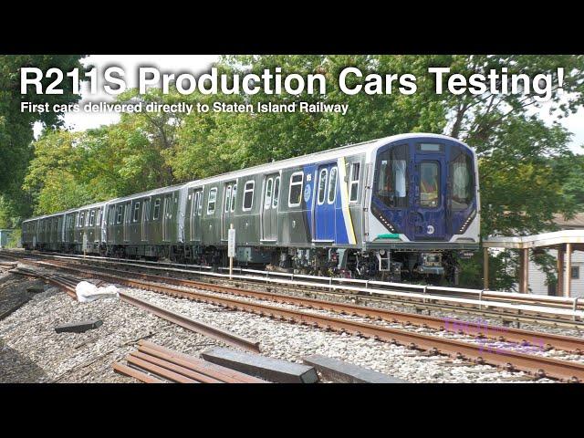 Staten Island Railway R211S Production Cars 105-109 out testing for the first time!