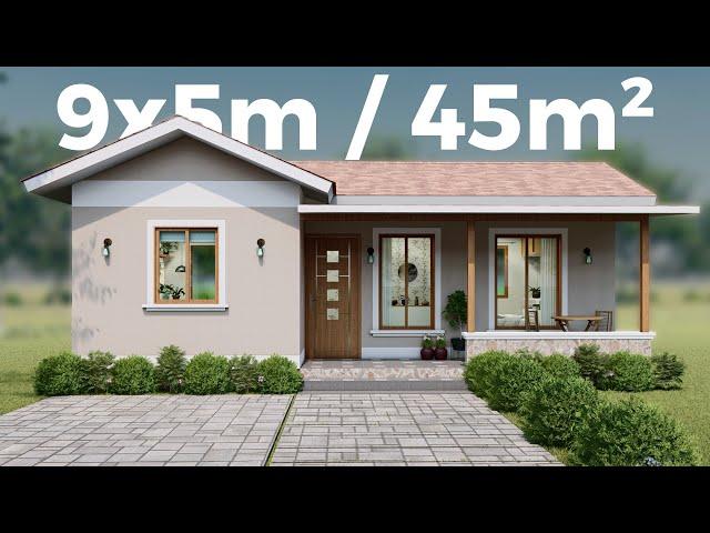  House design 9x5 Meters | Construction and Small House Plan ⭐