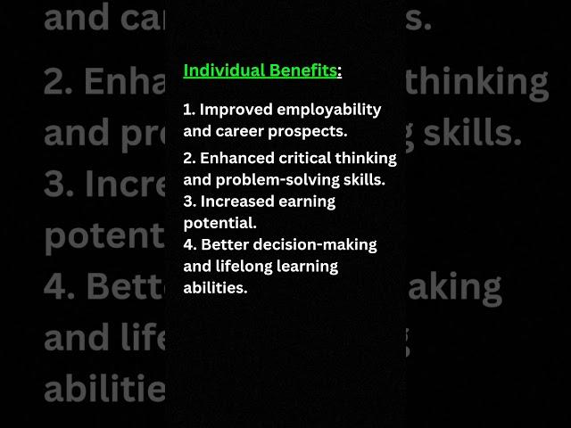 Why is quality education important? #education #study #learning