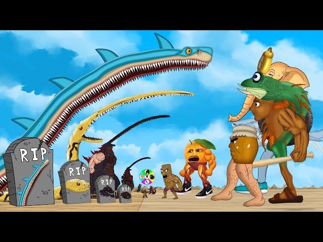 Evolution of Godzilla vs PYTHON BRAINROT UNLEASHED ANIME OPENING: Size Comparison / ANIMATION