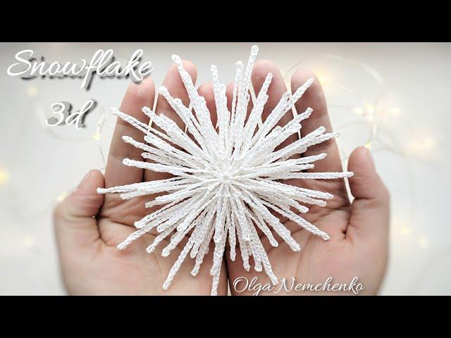 Объемная снежинка крючком / Volum snowflake crochet