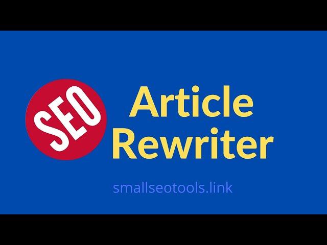 Spin Rewriter | How To Rewrite Articles Generate 100% Unique Articles #seo smallseotools