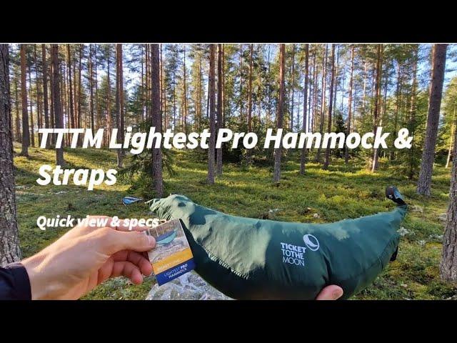 Ticket To The Moon Lightest Pro hammock & Lightest Straps #eville #hammock #backpacking