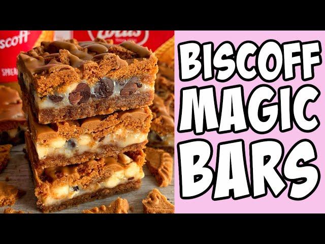 Biscoff Magic Bars! Recipe tutorial #Shorts