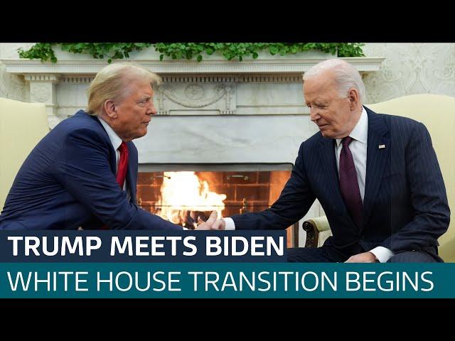 Donald Trump thanks Joe Biden for "smooth transition" in meeting at White House | ITV News