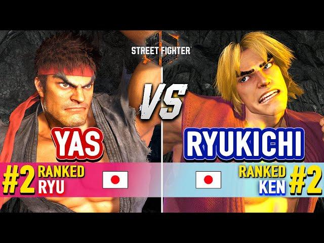 SF6  YAS (#2 Ranked Ryu) vs RYUKICHI (#2 Ranked Ken)  Street Fighter 6 High Level Gameplay