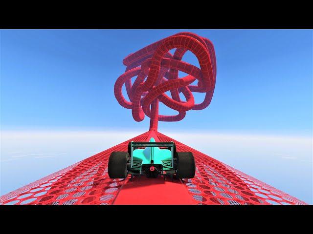 Mind-Blowing Overlapping Pipes - F1 Race