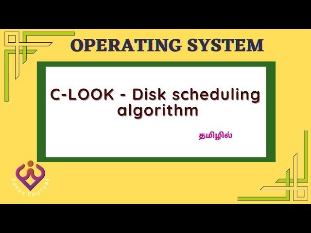 C-LOOK Disk scheduling algorithm - operating system @supraedutube