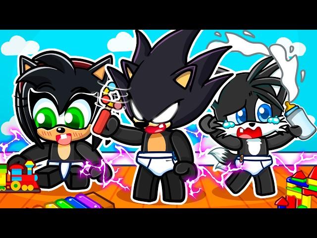 Having a BABY DARK SONIC FAMILY in Roblox!