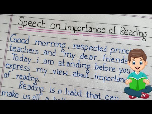 Best Speech on Importance of Reading Books in English || Speech on Reading is Good Habit ||