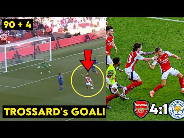 Trossard Last Minute Goal,Crazy Reactions Arsenal 4:2 Leicester All Goal & Highlights