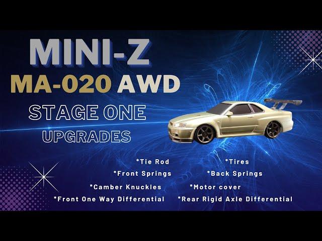 MINI-Z MA-020 AWD Upgrades **Stage 1** Install and Test Drive