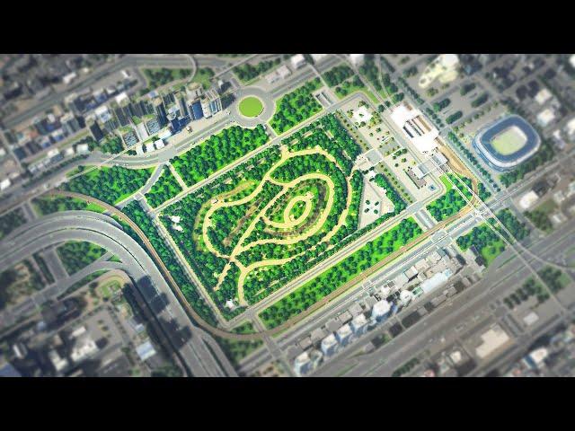 Building a PERFECT Transit Hub and Central Park in Cities Skylines