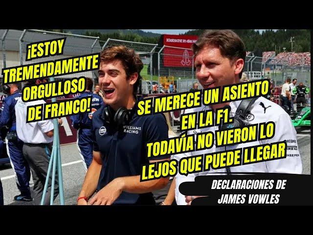 ¡ORGULLOSO! James Vowles, fue contundente al hablar del futuro de Franco Colapinto. F1 radio fans