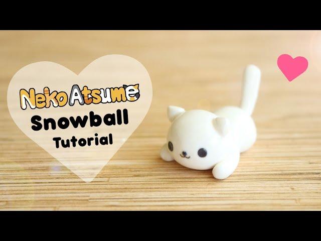 Neko Atsume Simple Snowball│Polymer Clay Tutorial