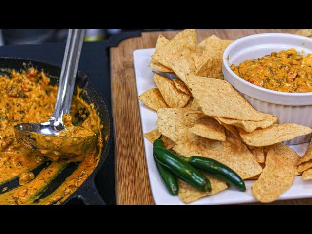 Spicy Beef Queso Dip | Cheap Game Day Snack Idea!