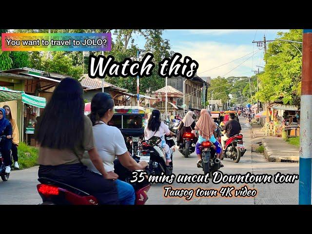 Jolo Sulu touring downtown Tausog town in 35 minutes uncut 4K video