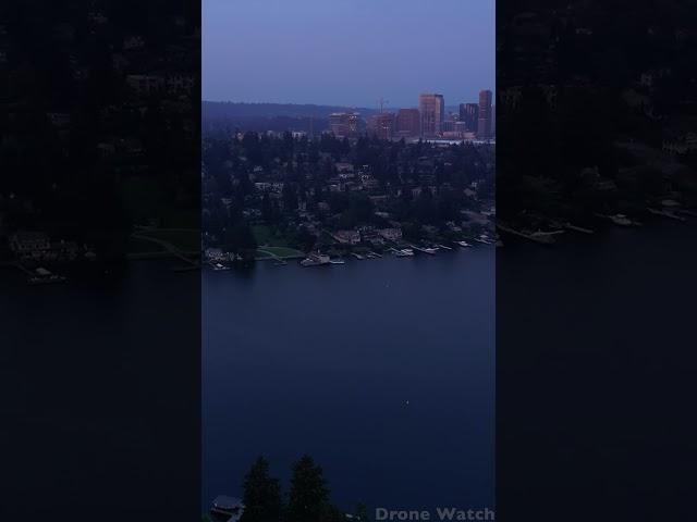 Lake Washington in Bellevue  - Meydenbauer Bay Park Seattle | Drone Aerial 4K