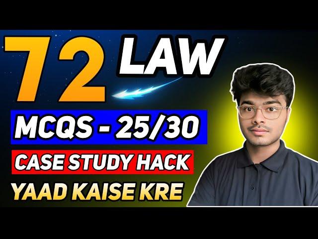 How I scored 72 in Law | CA Inter | 