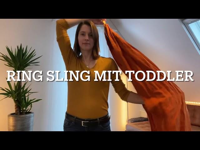 Ring Sling binden mit Toddler (Sling von Tuchfabrik)