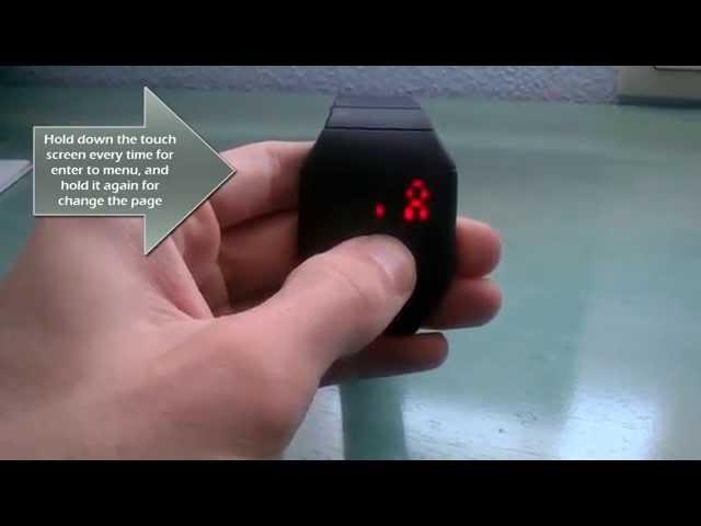 How to set the time in a touch screen led watch