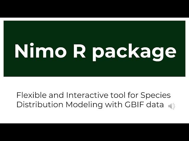 nimo R package For Species Distribution Modeling With GBIF data