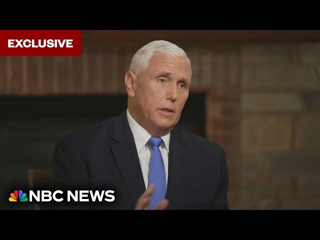 Exclusive Interview: Mike Pence says he privately warned Trump against tariffs in his first term