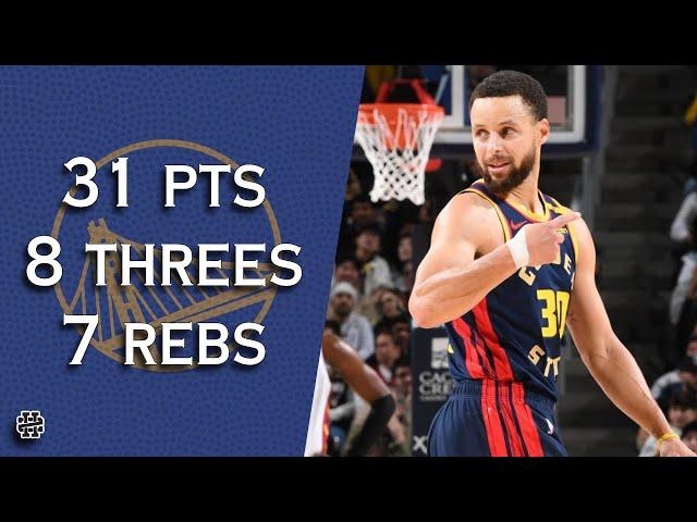 Stephen Curry 31 pts 8 threes 7 rebs vs Heat 24/25 season