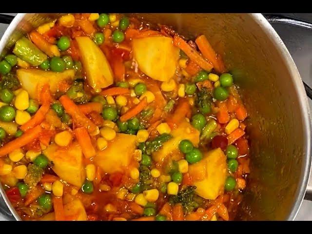 Frozen Mix Veg  | Restaurant Style Mix  Sabzi | Mix Veg Bhaji |  ASMR Cooking| | Mix Sabji  (vegan)