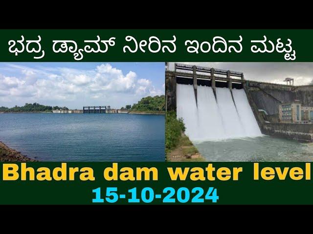 bhadra dam water level today 15-10-2024