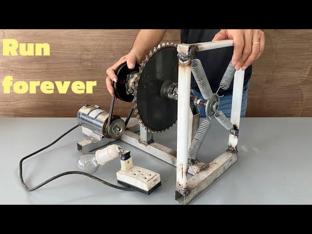 Spring mechanism runs forever. DIY Free Energy Generator