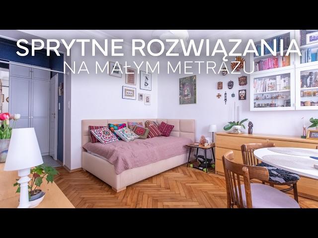 Przemyślana kawalerka - FUNKCJONALNIE  i NIEDROGO  || małe mieszkanie po remoncie  HOME TOUR