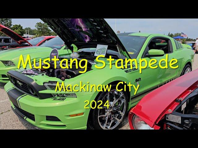 Car Show, Mustang Stampede 2024, Mackinaw City Michigan.